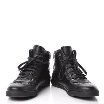 Gucci Imprime Monogram Womens High Top Sneakers 39 Black 5 of 12