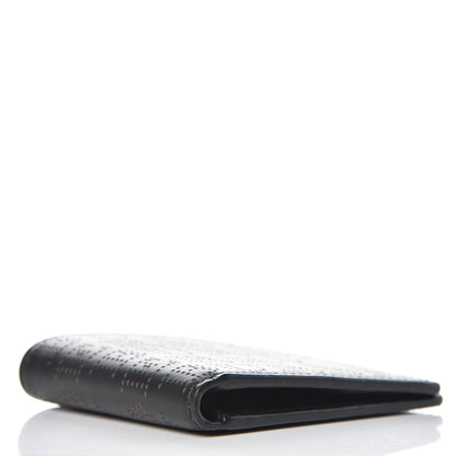 Burberry Calfskin Perforated Bi-Fold Wallet Black 4 of 8