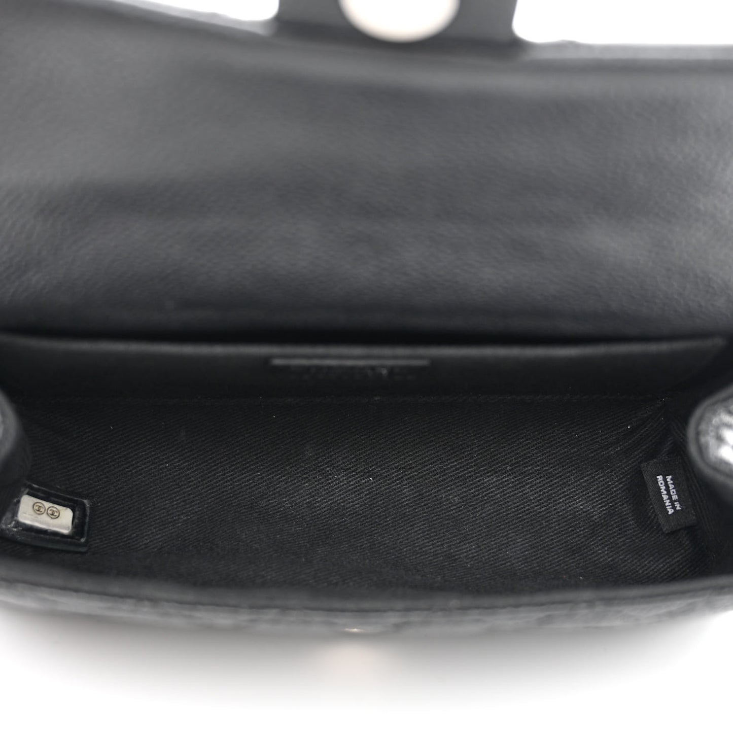 Grained Calfskin Quilted 2.55 Reissue Flap Belt Bag Clutch Black