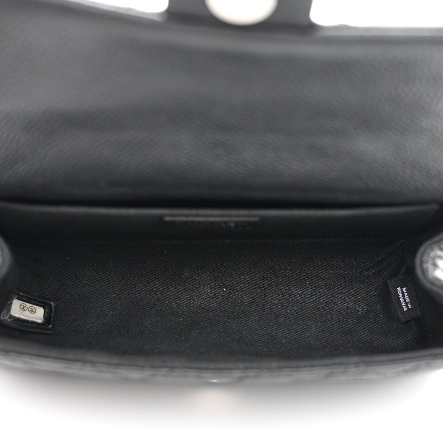 Chanel Grained Calfskin Quilted 2.55 Reissue Flap Belt Bag Clutch Black 5 of 12