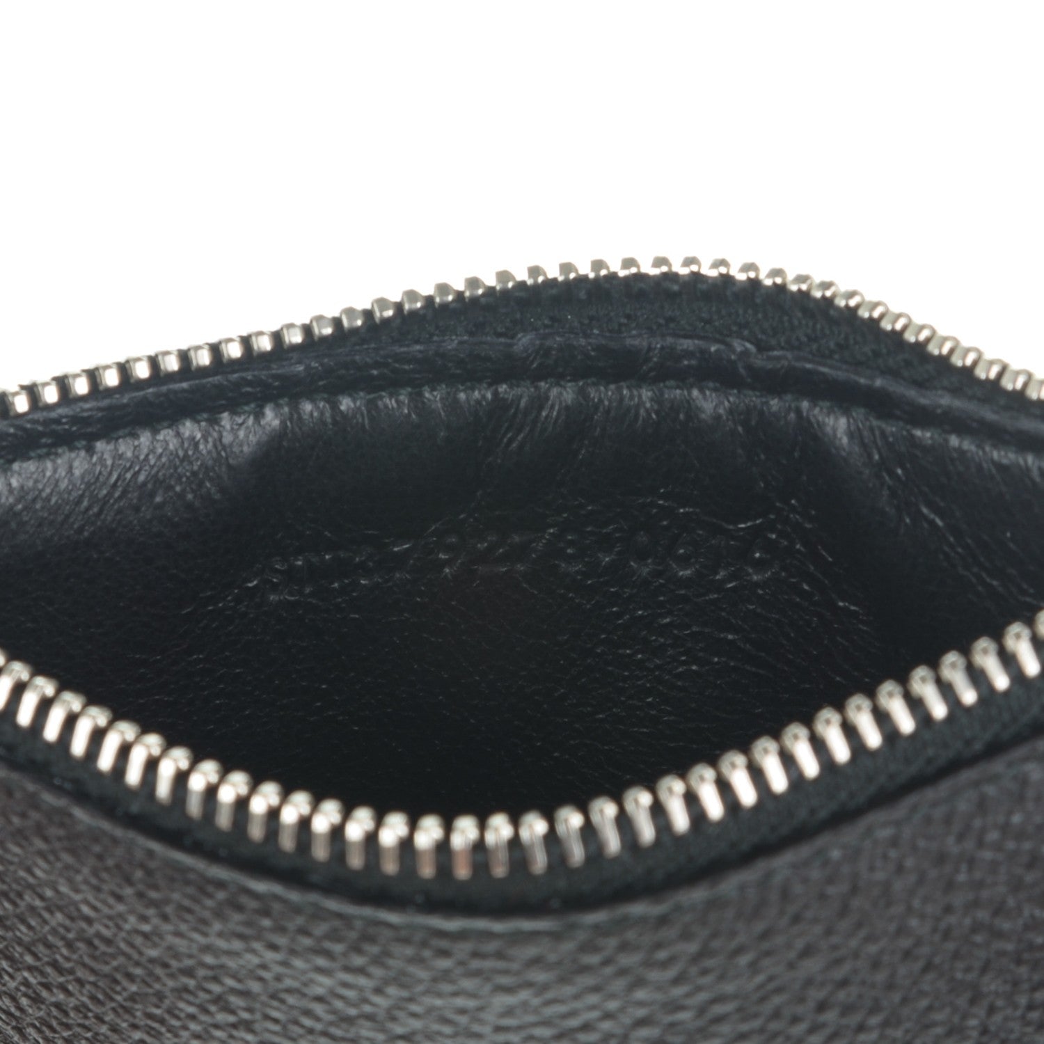 Saint Laurent Grained Calfskin 5 Fragments Zip Pouch Card Holder Black 7 of 7