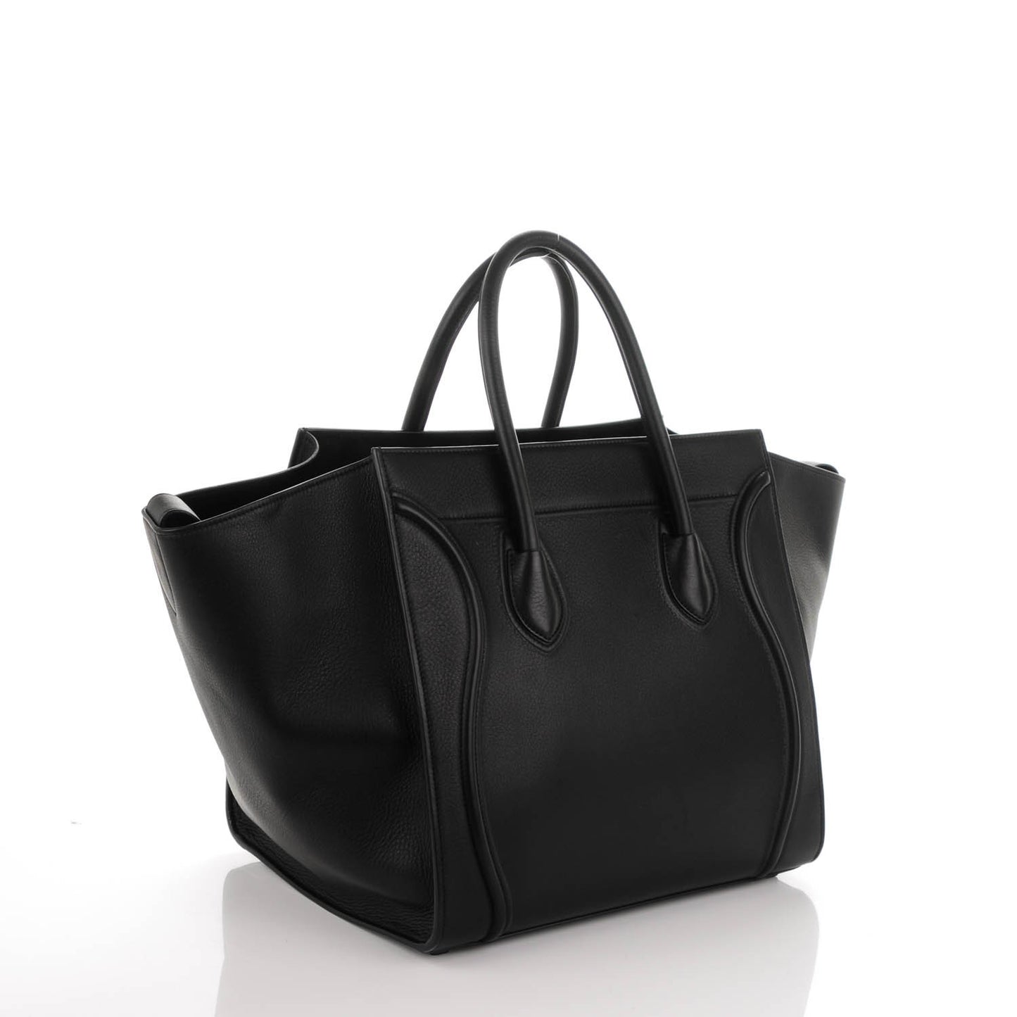 Supple Calfskin Medium Phantom Luggage Black