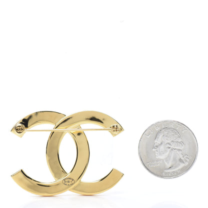 Chanel Metal Paris Button CC Large Brooch Gold 3 of 5