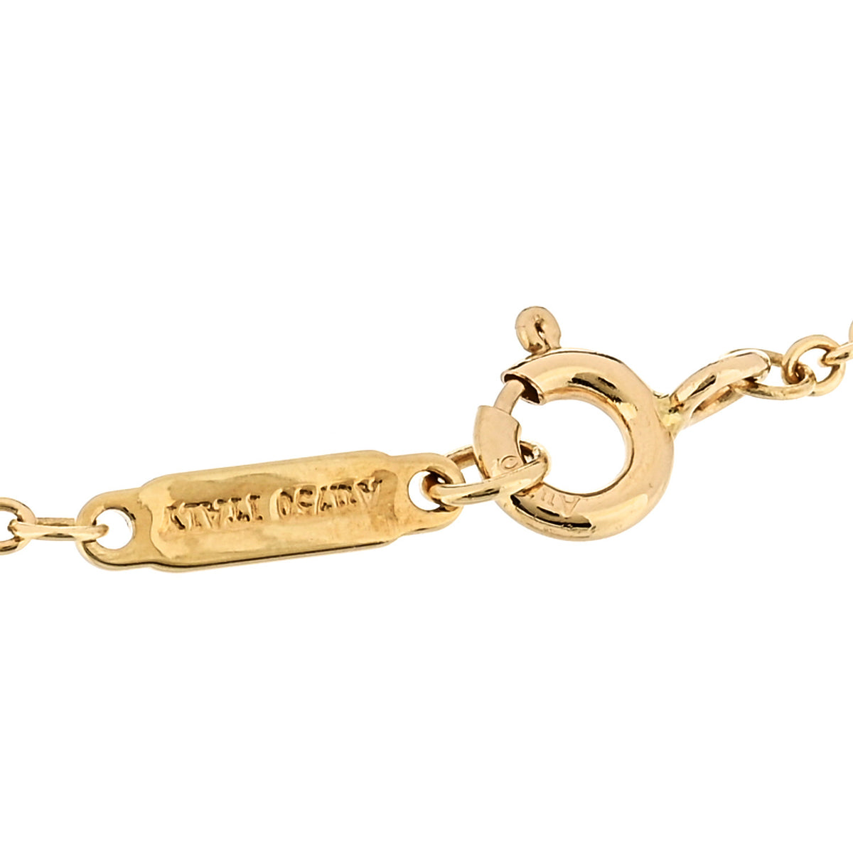 Tiffany 18K Yellow Gold Diamond Tag Chain Bracelet 3 of 5
