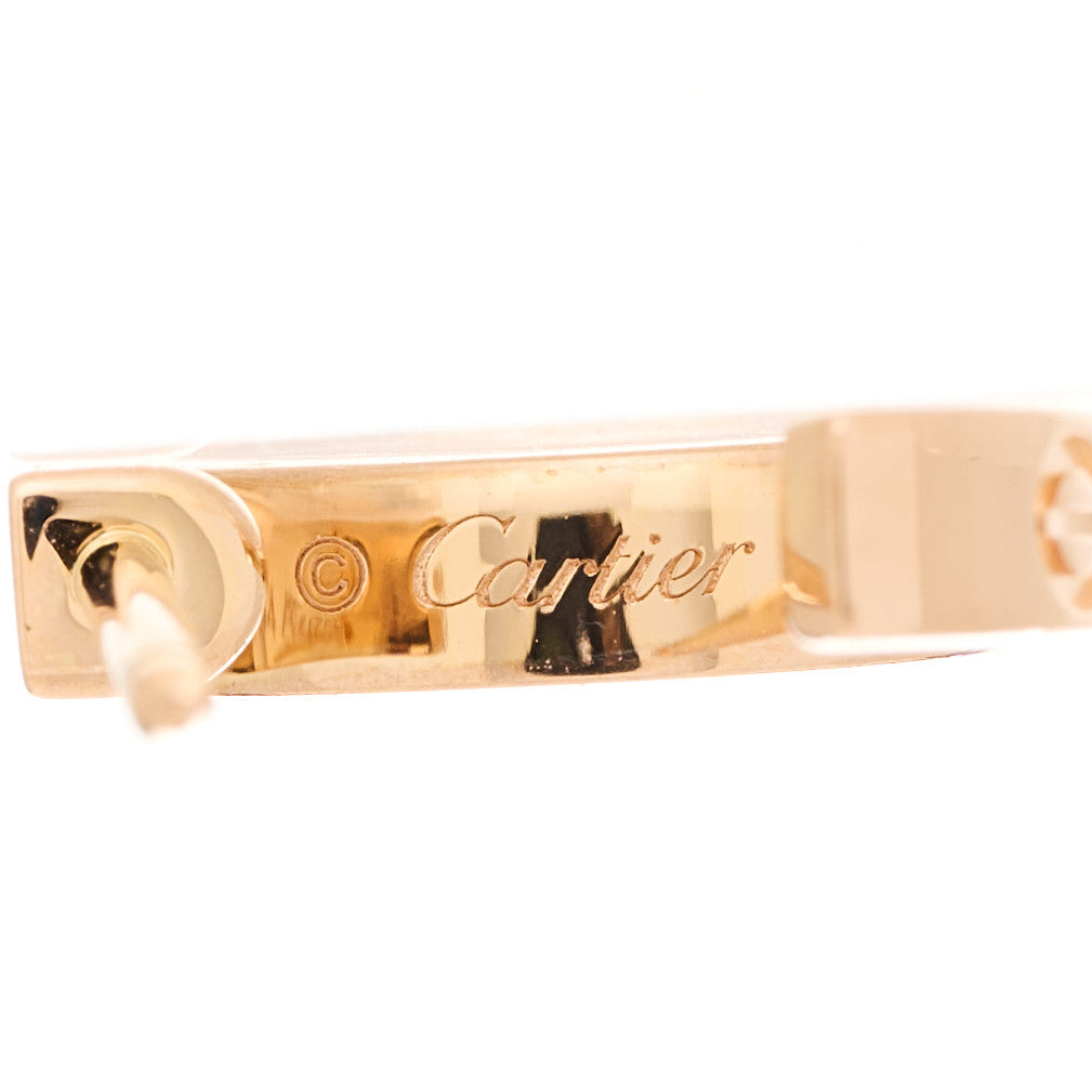 Cartier 18K Pink Gold Small LOVE Hoop Earrings 4 of 7