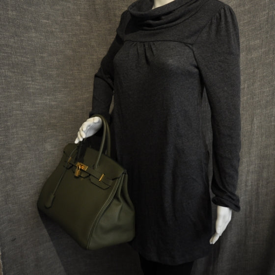 Hermes Togo Leather Birkin 35 Vert Olive 2 of 13