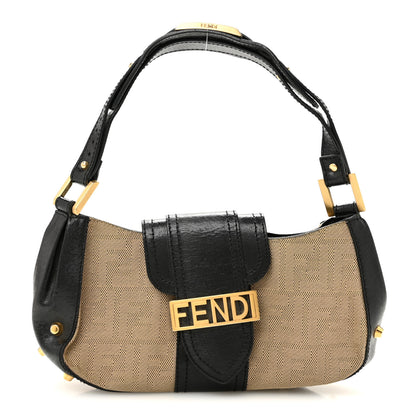 Fendi Zucca Shadow Shoulder Bag Black 1 of 12
