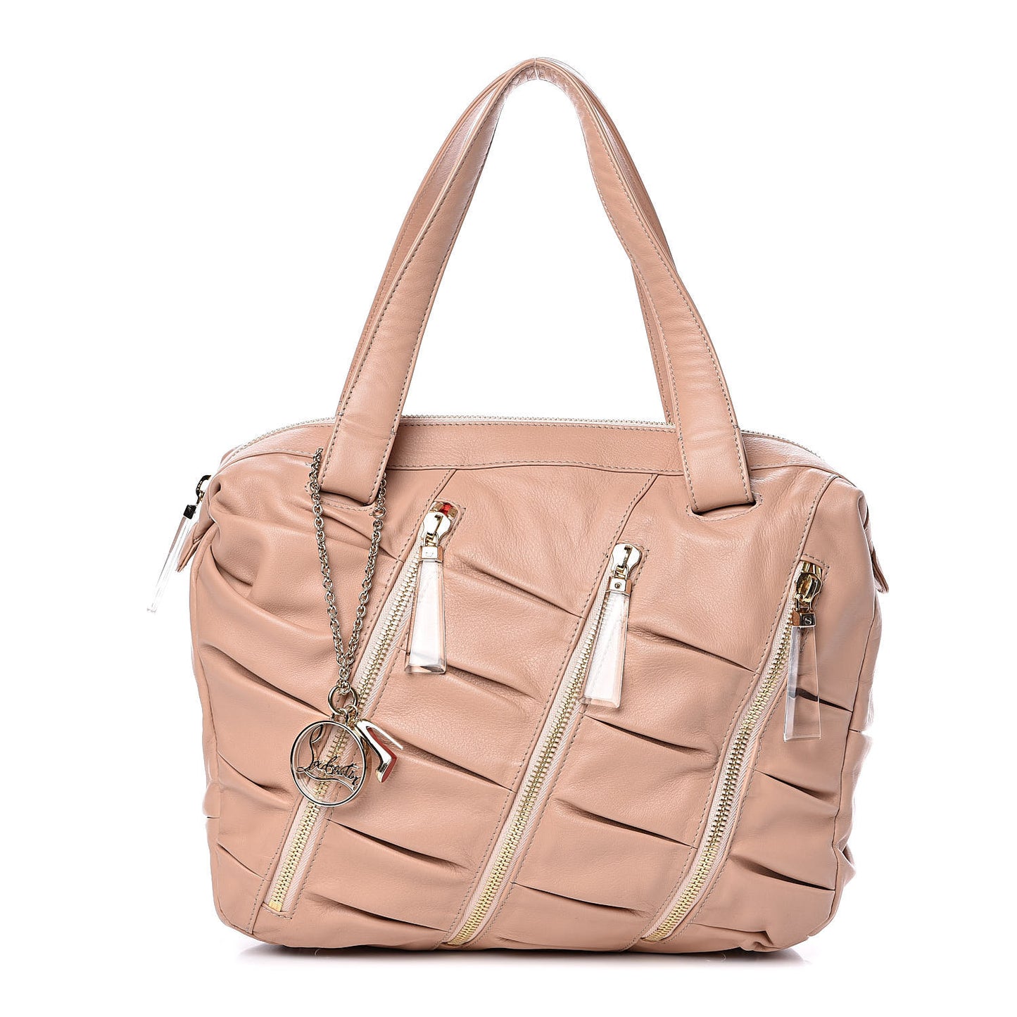 Calfskin Medium Pillow Softy Satchel Nude