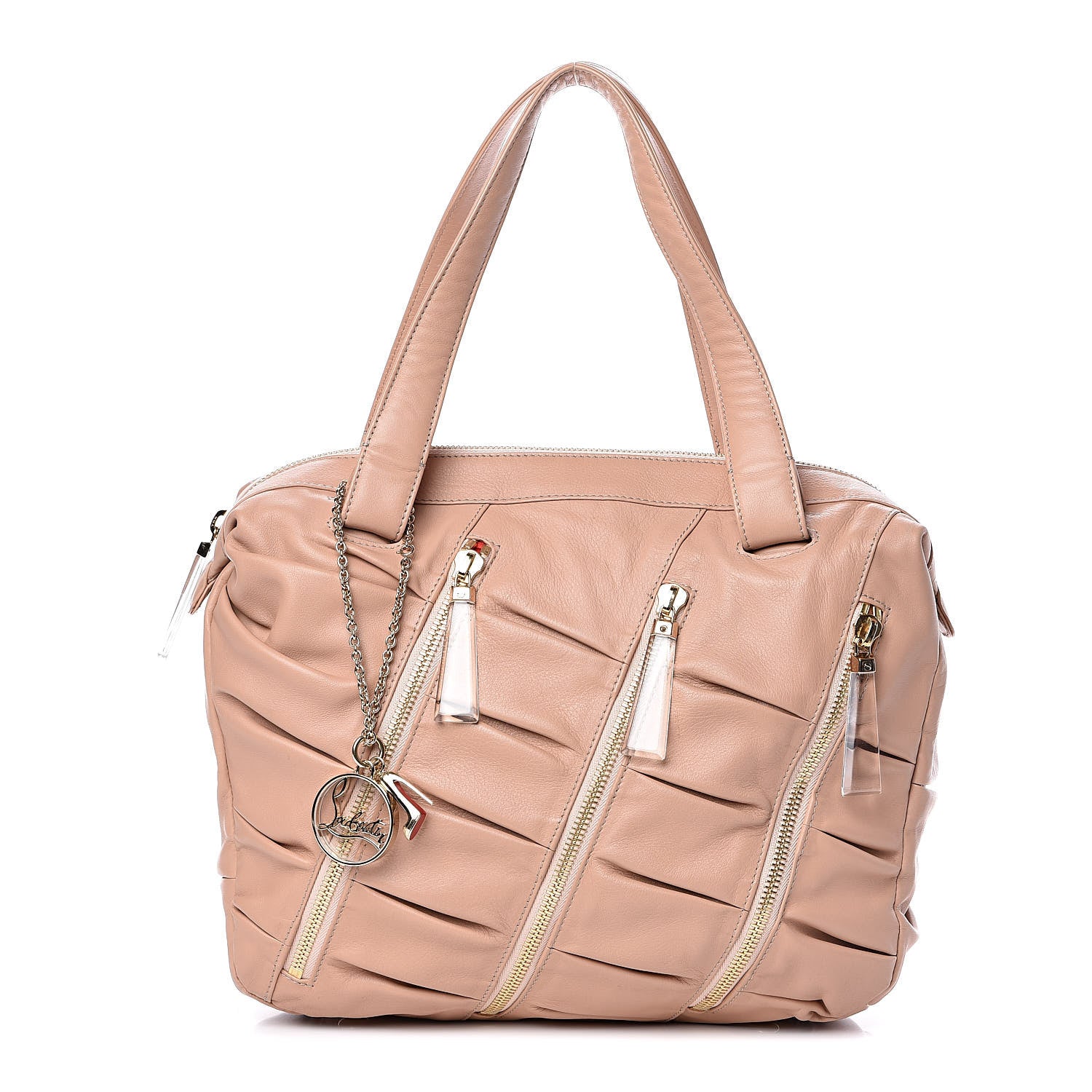 Christian Louboutin Calfskin Medium Pillow Softy Satchel Nude 1 of 12