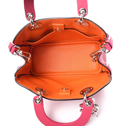 Christian Dior Bullcalf Small Diorissimo Tote Pink Red 5 of 12