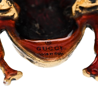 Gucci Metal Enamel Bee Ring 5 Aged Gold 5 of 6