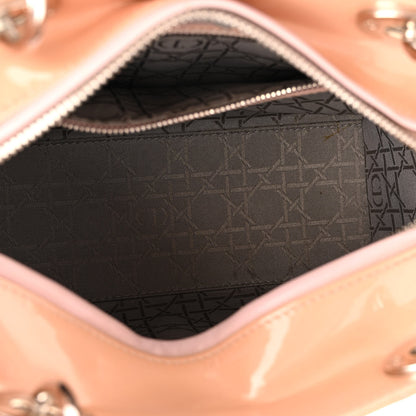 Christian Dior Patent Cannage Medium Lady Dior Beige 4 of 12
