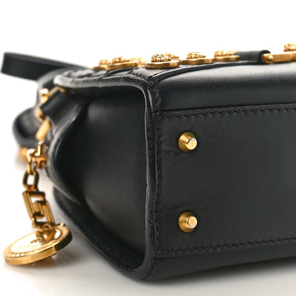 Versace Calfskin Small Medallion Tribute Bowling Bag Black 7 of 12