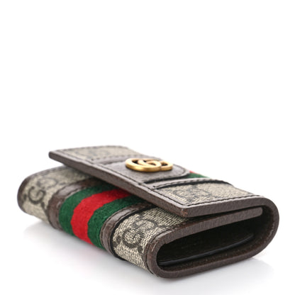 Gucci GG Supreme Monogram Web Ophidia 6 Key Holder Case Beige New Acero 4 of 9
