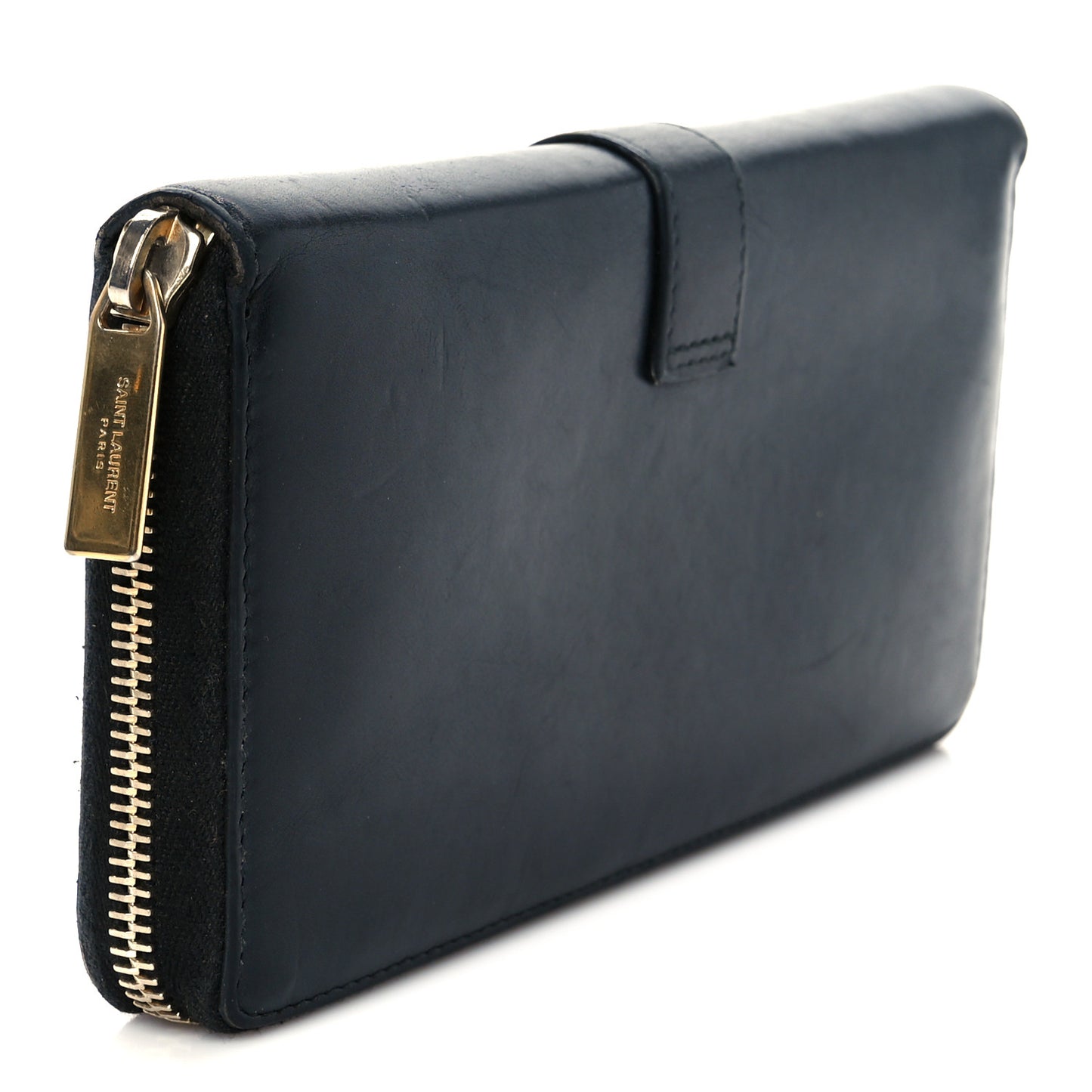 Calfskin Classic Y Ligne Zip Around Wallet Black