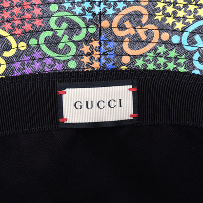 Gucci GG Supreme Monogram Psychedelic Fedora Hat L Black Multicolor 5 of 6