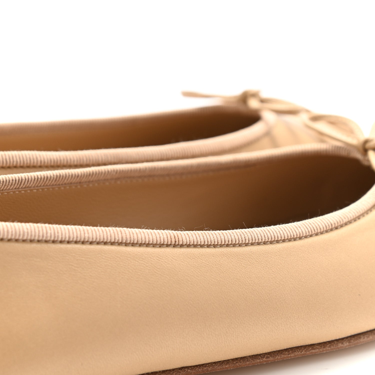 Chanel Lambskin Cap Toe CC Ballerina Flats 36.5 Beige 9 of 9