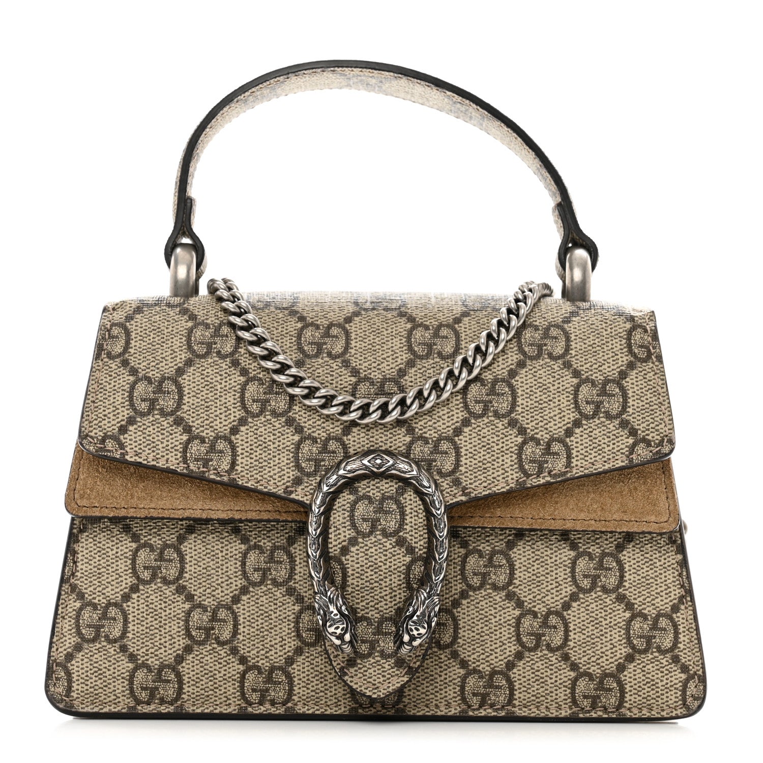 Gucci GG Supreme Monogram Mini Dionysus Top Handle Bag Taupe 1 of 9