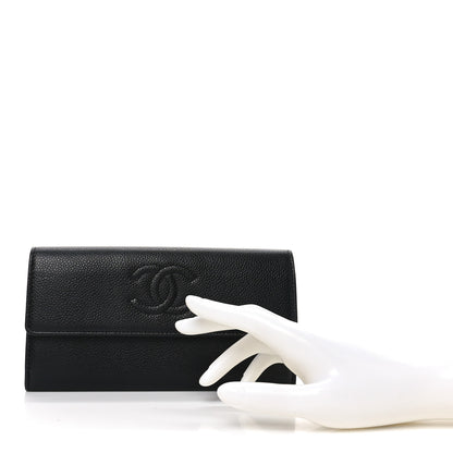 Chanel Caviar Timeless CC Large Gusset Flap Wallet Black 2 of 9