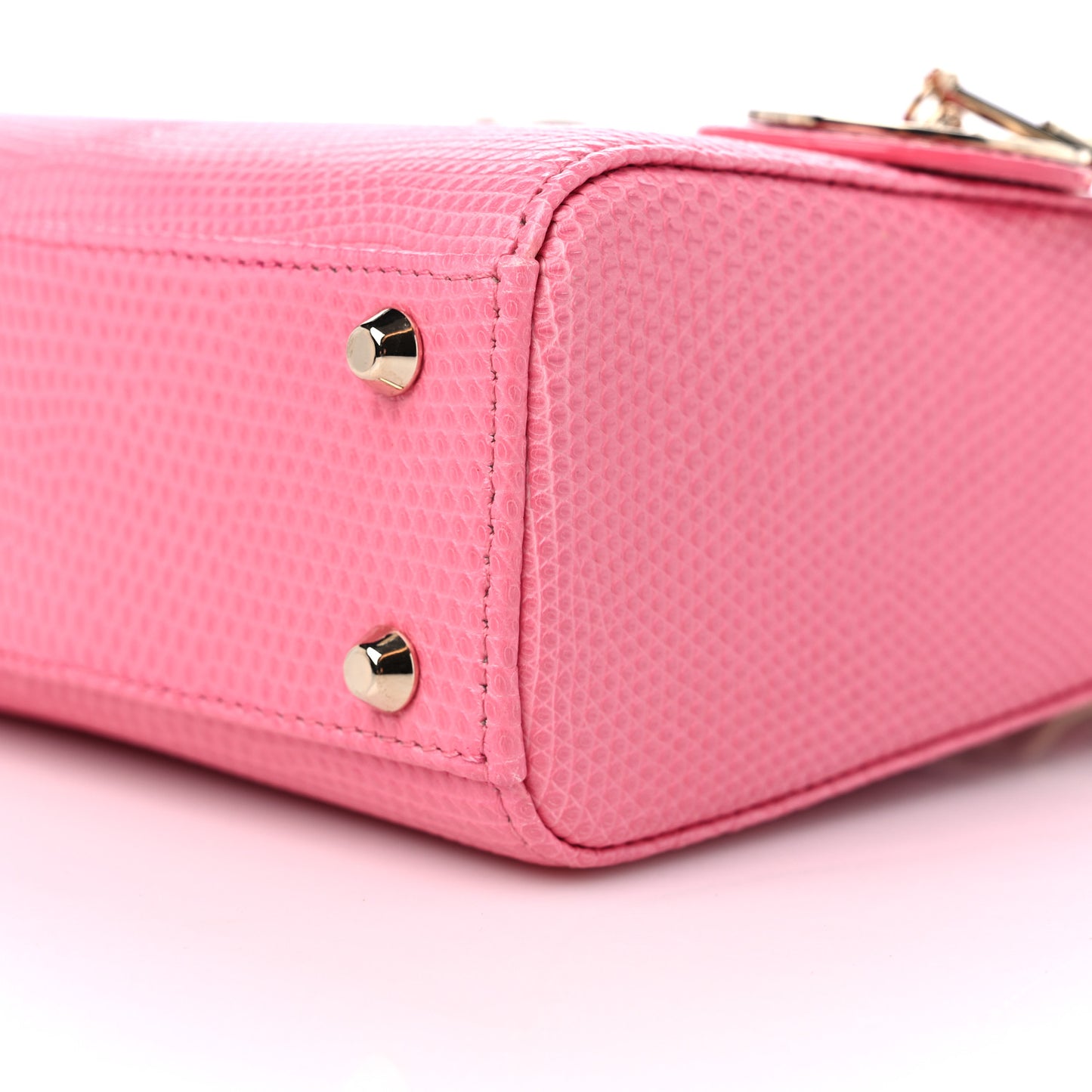 Lizard Mini Lady Dior Pink