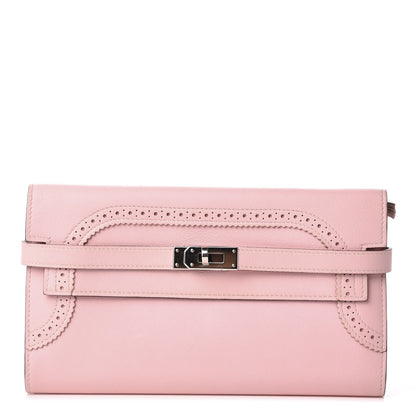 Hermes Swift Ghillies Kelly Longue Wallet Rose Sakura 1 of 9