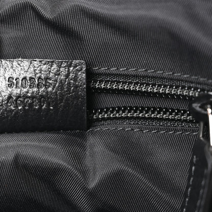 Gucci Nylon Monogram Double Buckle Flap Messenger Bag Black 7 of 10