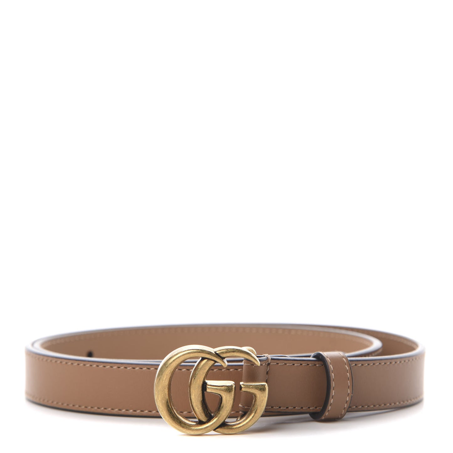 Moon Calfskin Double G 20mm Belt 75 30 Natural Tan