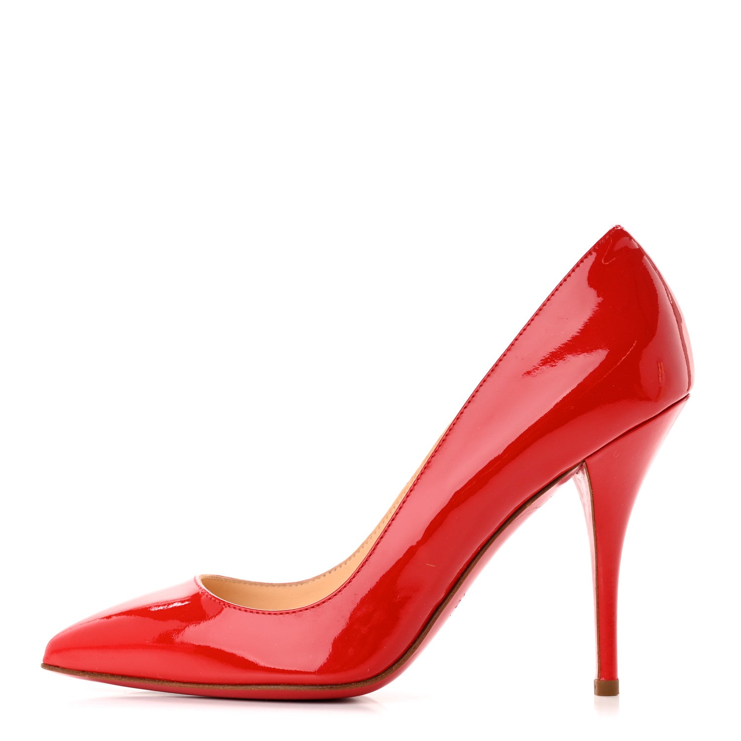 Christian Louboutin Patent Batignolles 100 Pumps 36 Rouge Lipstick 1 of 11