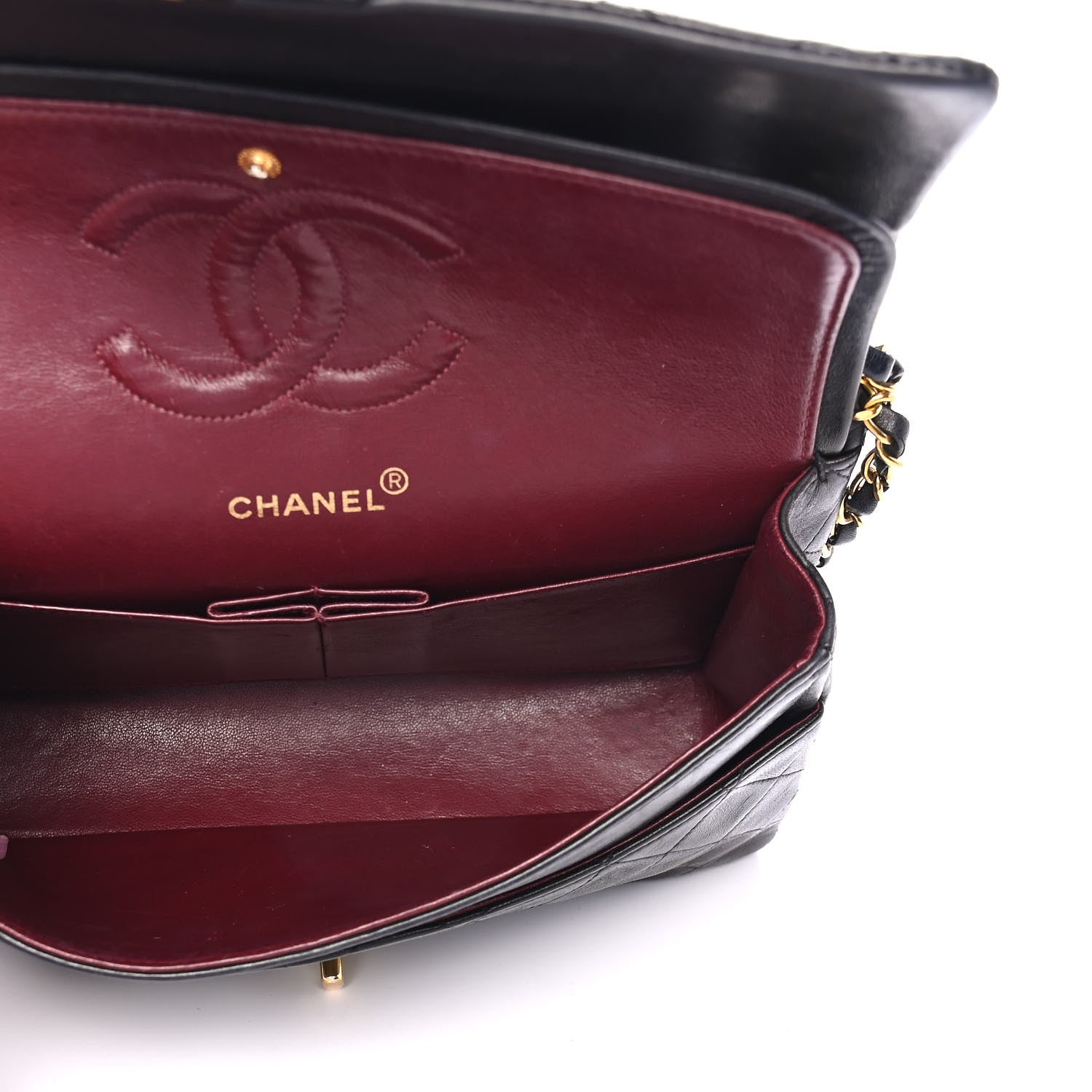 Chanel Lambskin Quilted Medium Double Flap Black 4 of 4