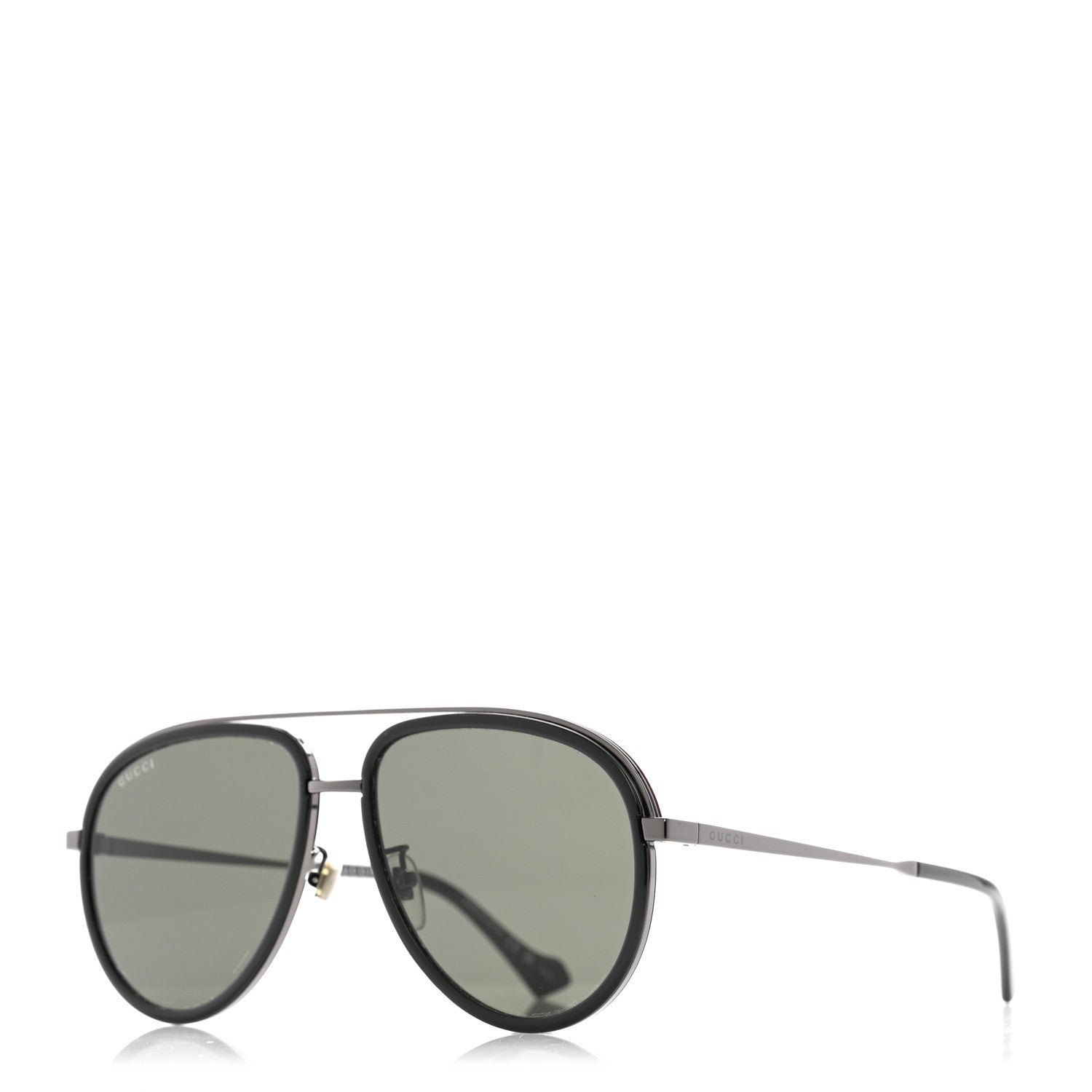 Gucci Metal Aviator Sunglasses GG1097S Grey Black 1 of 9