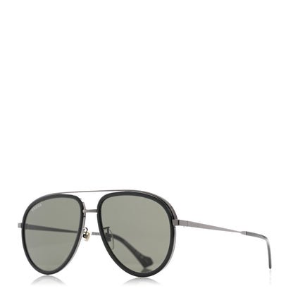 Gucci Metal Aviator Sunglasses GG1097S Grey Black 1 of 9