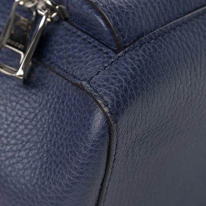 Gucci Pebbled Calfskin Chain Backpack Blue 7 of 11