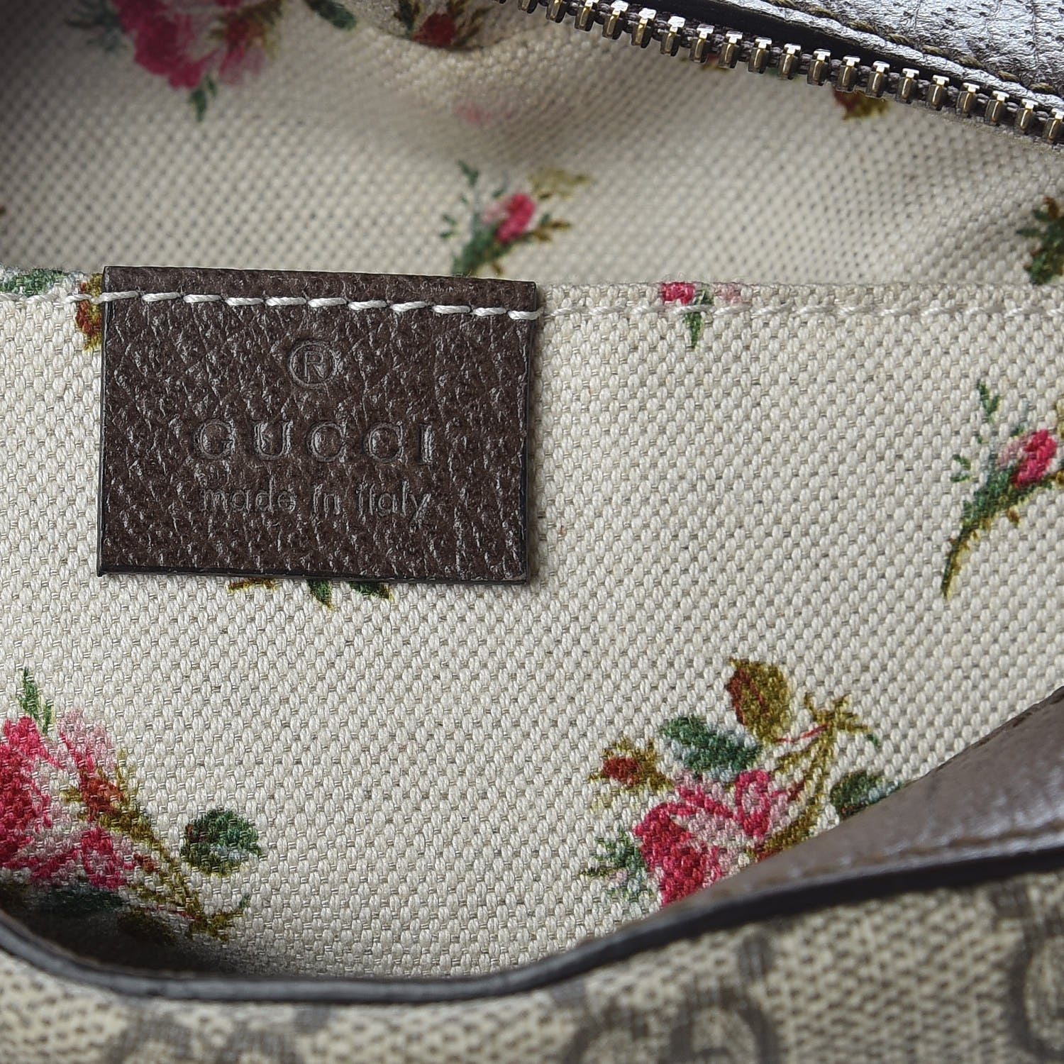 Gucci GG Supreme Monogram Web Neo Vintage Shoulder Bag Beige New Acero Crop 6 of 10