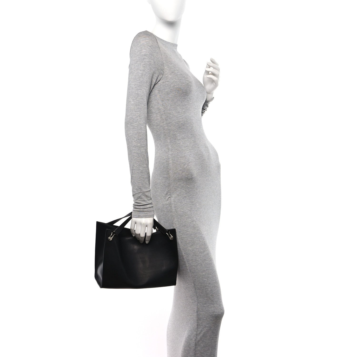 The Row Polished Saddle Calfskin Small Alexia Bag Black 2 of 10