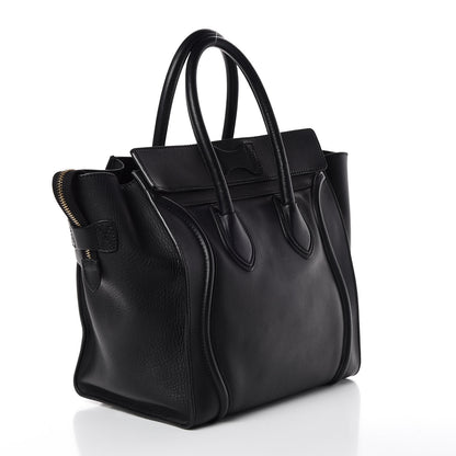 Celine Smooth Calfskin Mini Luggage Black 3 of 8