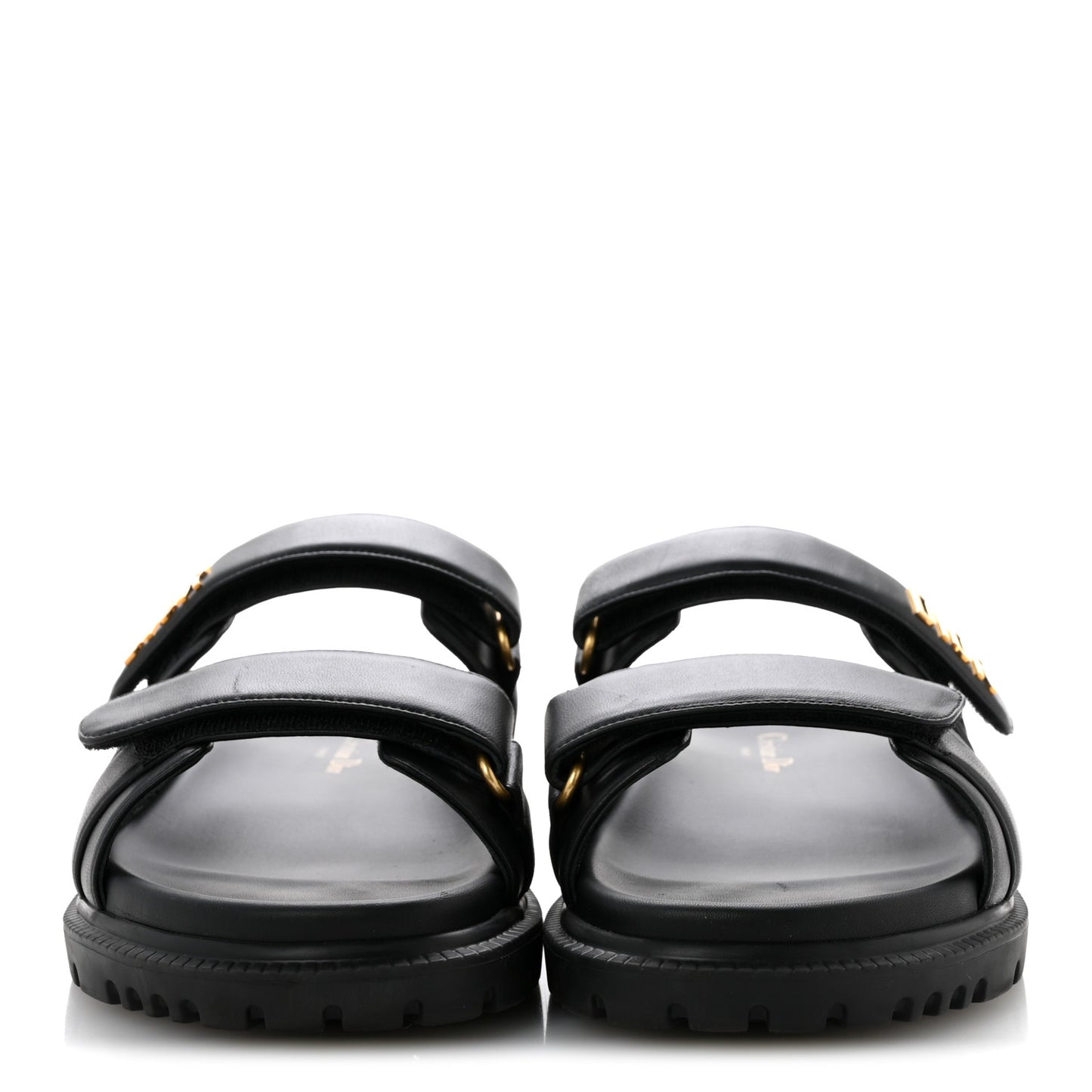 Lambskin Dioract 10mm Sandals 41 Black