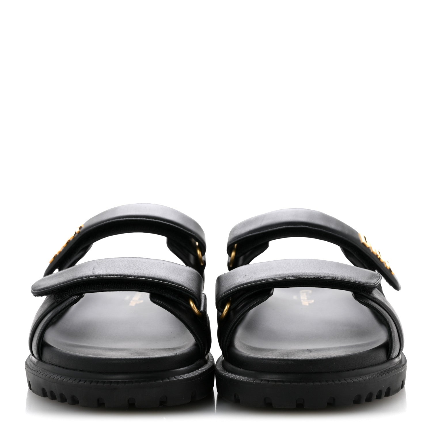 Christian Dior Lambskin Dioract 10mm Sandals 41 Black 3 of 10