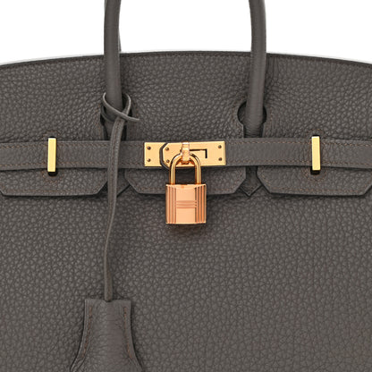 Hermes Togo Birkin 25 Etain 7 of 36
