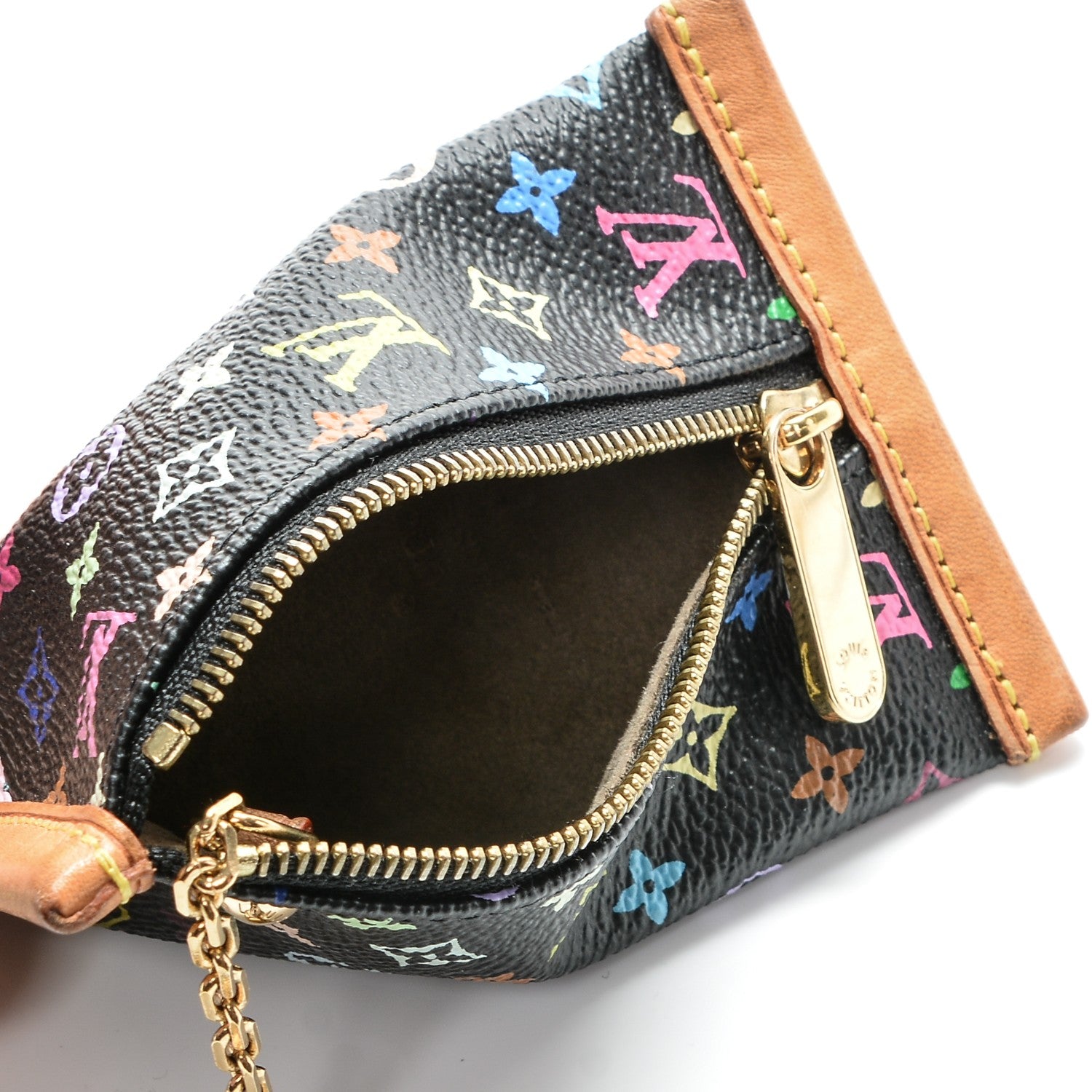 Louis Vuitton Monogram Multicolor Berlingot Coin Purse Black 5 of 7