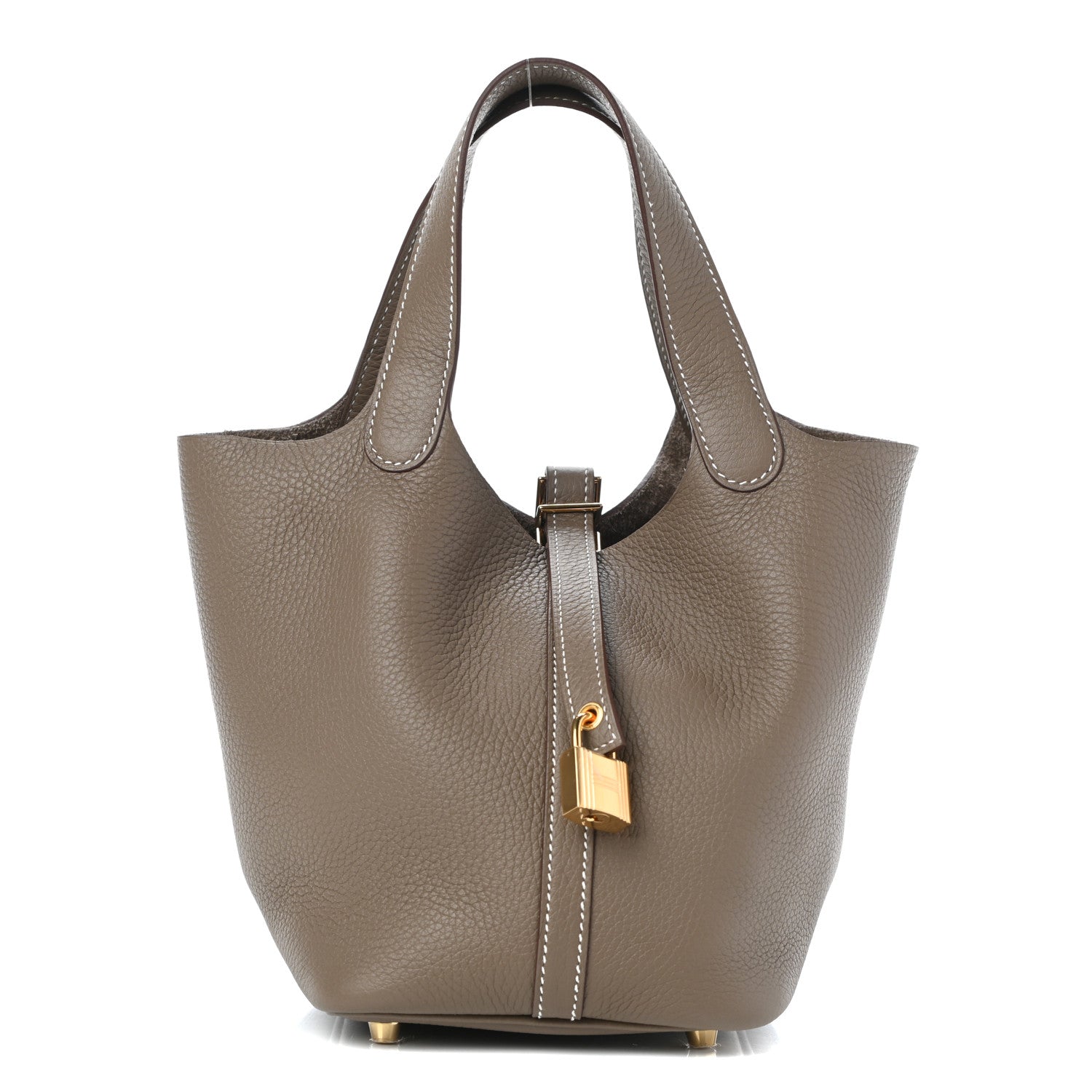Hermes Taurillon Clemence Picotin Lock 18 PM Etoupe 1 of 10
