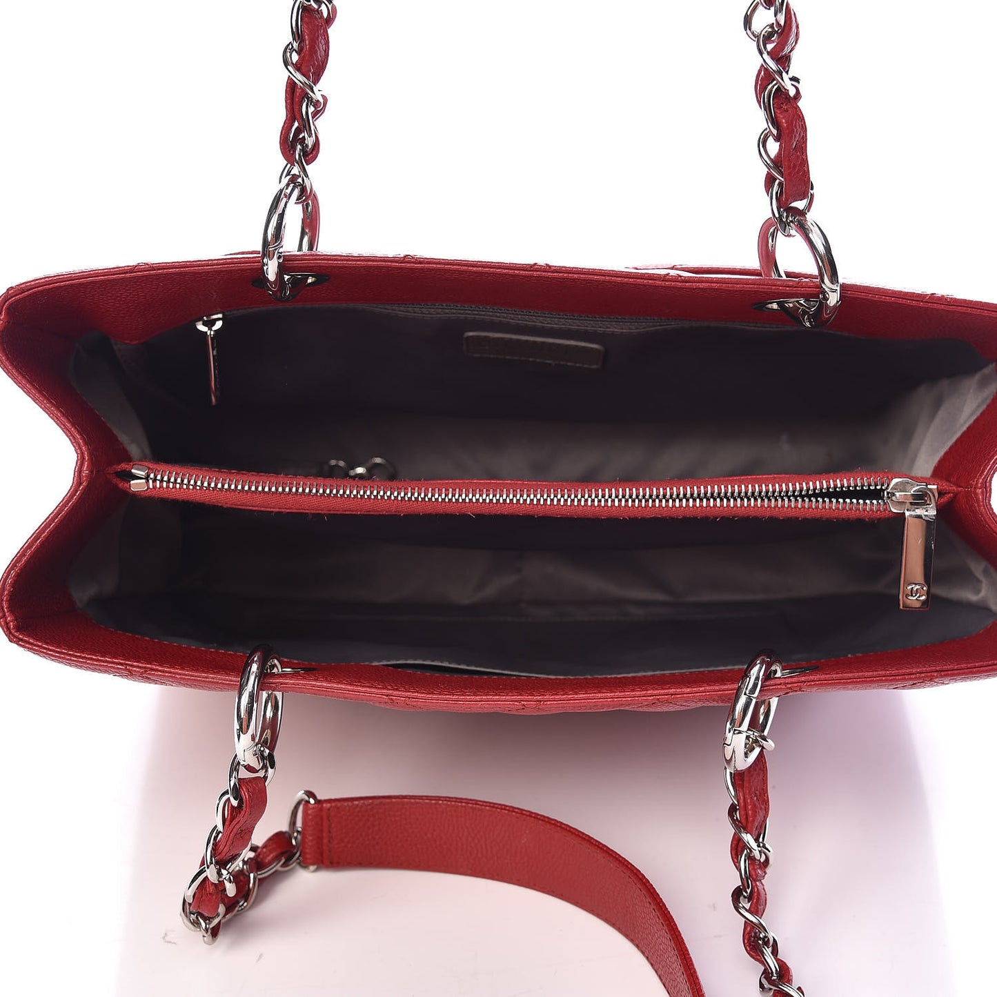 Caviar Quilted Grand Shopping Tote GST Red
