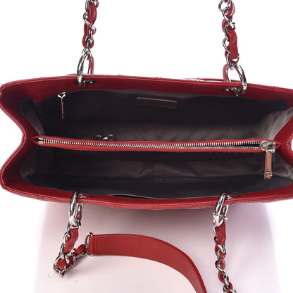 Chanel Caviar Quilted Grand Shopping Tote GST Red 5 of 16
