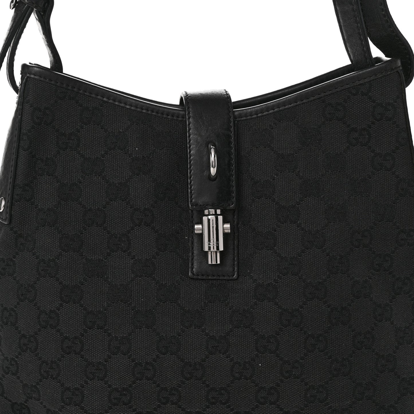 Monogram Piston Shoulder Bag Black