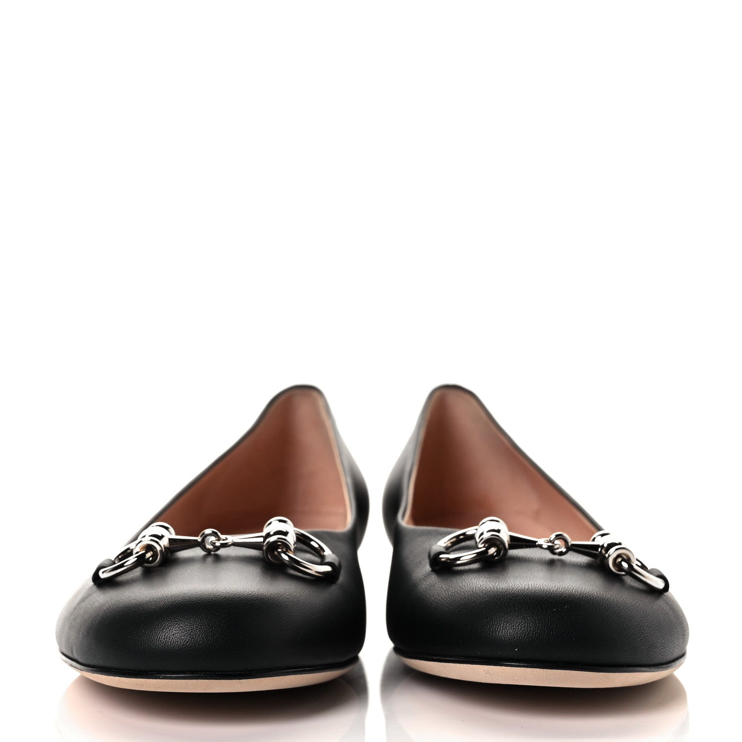 Gucci Calfskin Horsebit Ballerina Flats 36.5 Black 3 of 16