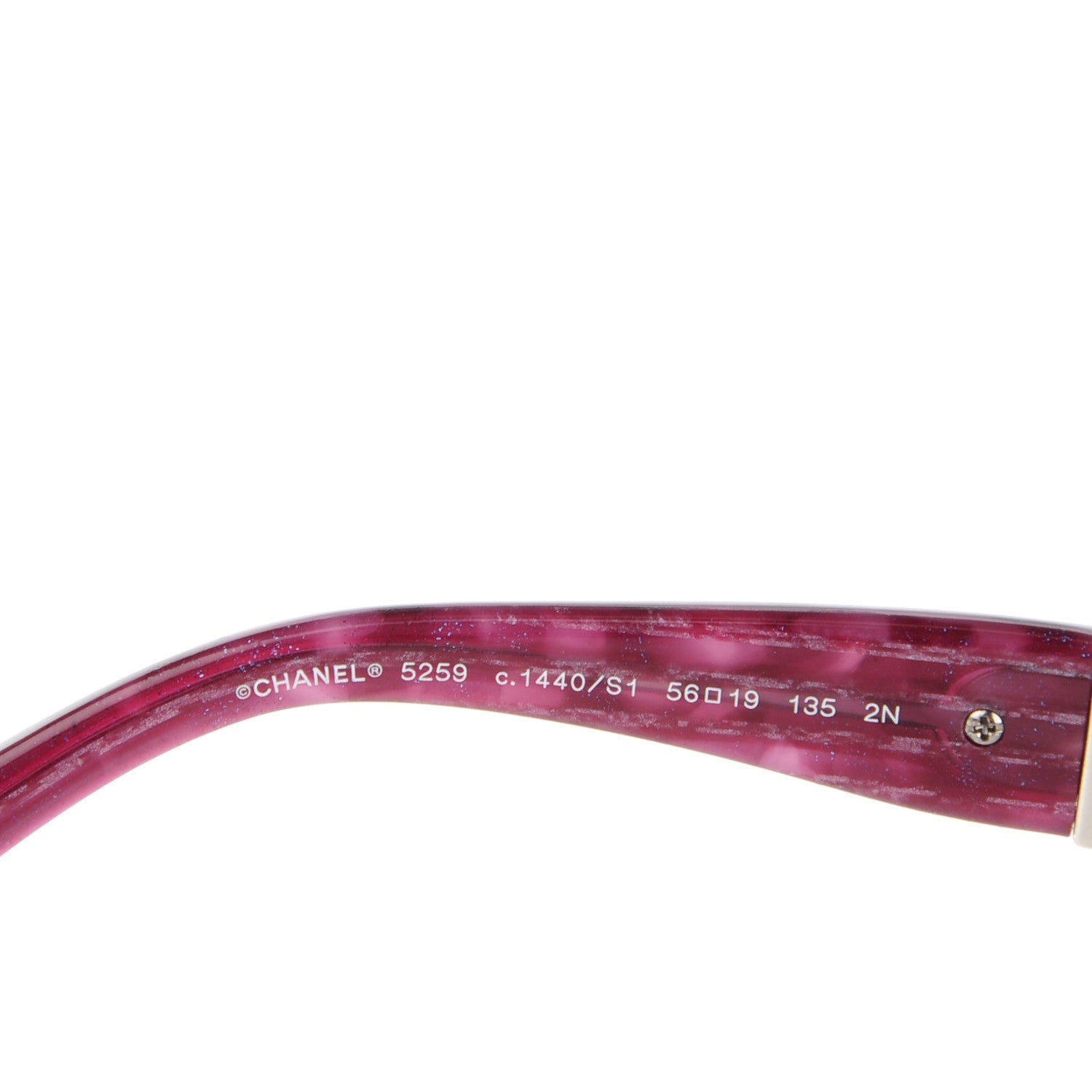 Chanel Acetate Velvet CC Sunglasses 5259 Violet 3 of 6