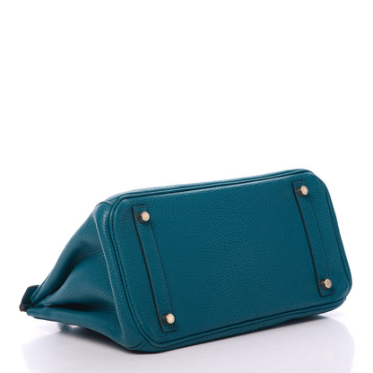 Hermes Taurillon Clemence Birkin 30 Cobalt 3 of 15