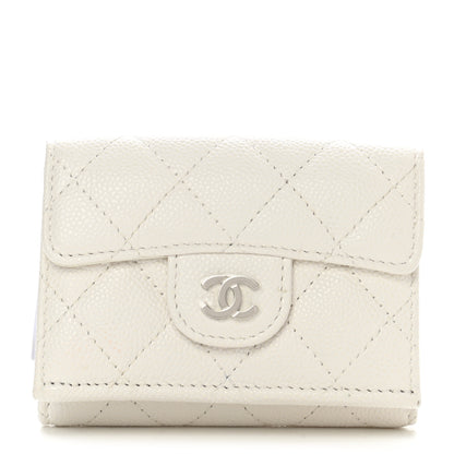 Chanel Caviar Quilted Small Flap Wallet White 1 of 10