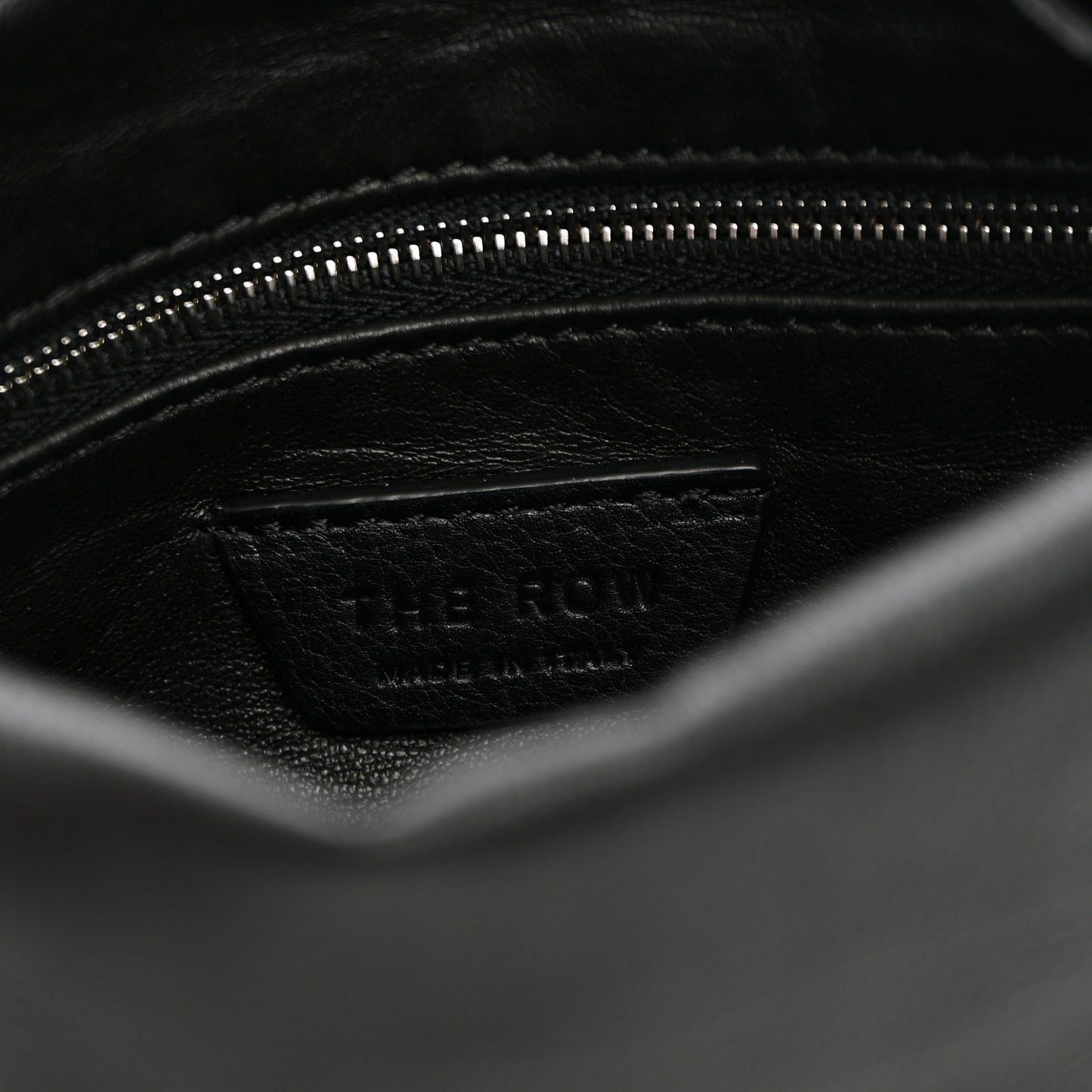 Grained Calfskin Bourse Clutch Black