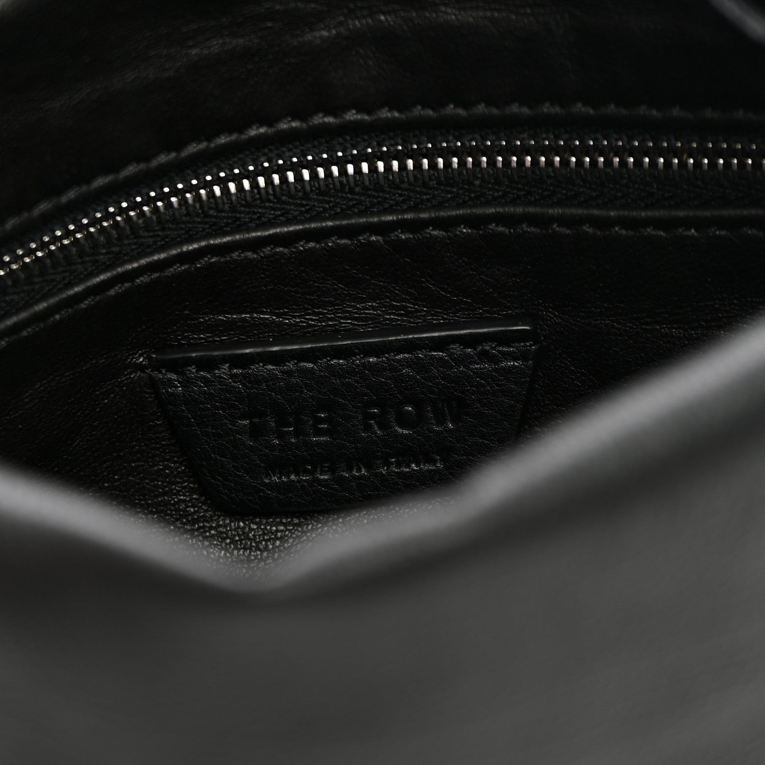 The Row Grained Calfskin Bourse Clutch Black 6 of 9