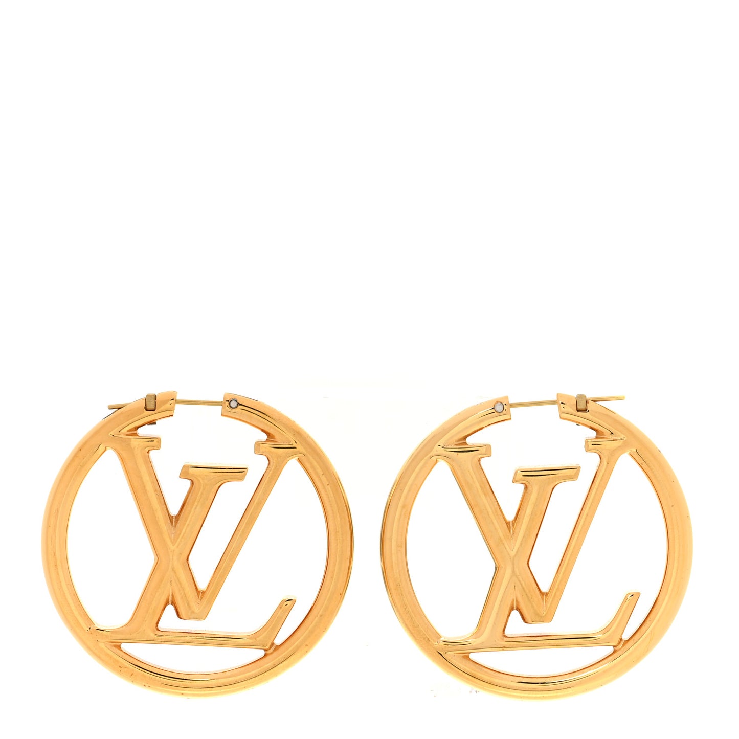 Metal Louise Hoop Earrings Gold